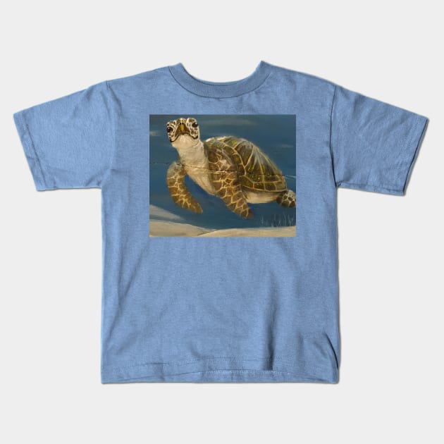 Sea Turtle Crush Kids T-Shirt by Cottin Pickin Creations